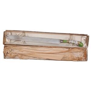 VTG A.E. Lewis & Co Carving Knife Stainless Steel Decorative Handle w/ Case